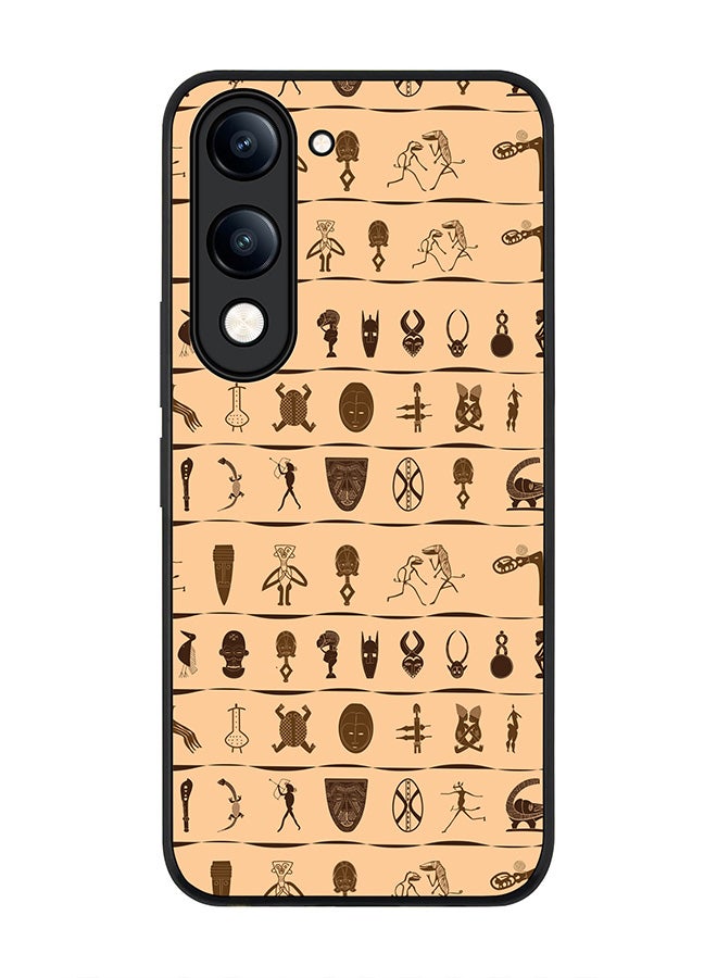 For vivo Y29s 5G / Y19s 5G Case,Slim fit Camera Protection, Shockproof Thin Phone cover  - Tribal Hieroglyphics